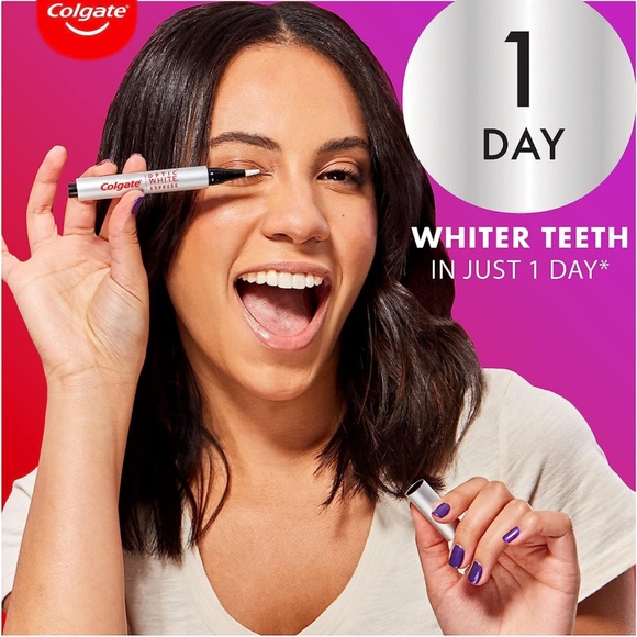 Colgate Optic White Express Teeth Whitening Pen with 35 Treatments, Enamel Safe - Picture 6 of 12